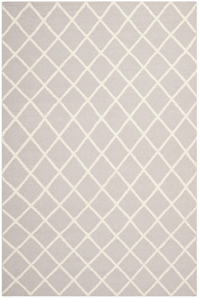 GREY TRELLIS HAND WOVEN DHURRIE