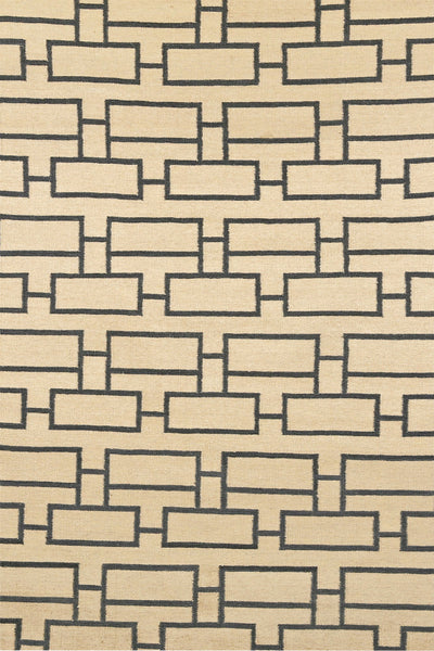 BEIGE LINKS HAND WOVEN DHURRIE