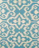 BLUE IKAT HAND WOVEN DHURRIE by Imperial Knots - Image 1