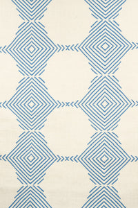 Ivory trellis hand woven dhurrie wool hand-woven rug for bedroom