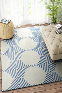 IVORY TRELLIS HAND WOVEN DHURRIE by Imperial Knots - Image 2