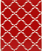 RED MOROCCAN HAND WOVEN DHURRIE