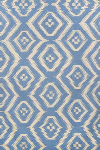 BLUE AZTEC HAND WOVEN KILIM DHURRIE by Imperial Knots - Image 1