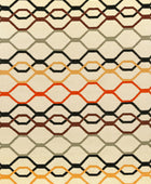 MULTICOLOR LINKS HAND WOVEN DHURRIE by Imperial Knots - Image 1