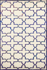 IVORY TRELLIS HAND WOVEN DHURRIE by Imperial Knots - Image 1