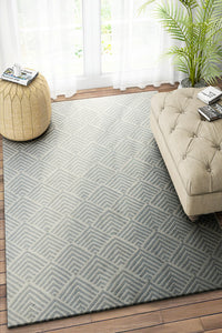 BLUE SCALES HAND WOVEN DHURRIE by Imperial Knots - Image 2