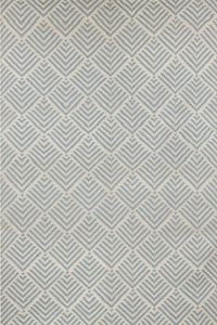 Blue scales hand woven dhurrie wool hand-woven rug for bedroom