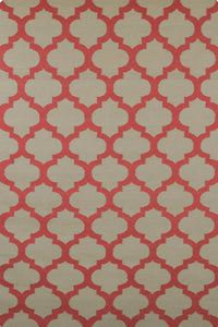 RED MOROCCAN HAND WOVEN DHURRIE by Imperial Knots - Image 1