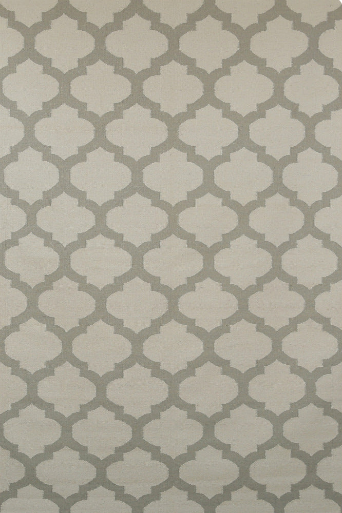 GREY MOROCCAN HAND WOVEN DHURRIE