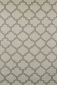 Grey moroccan hand woven dhurrie wool hand-woven rug for bedroom