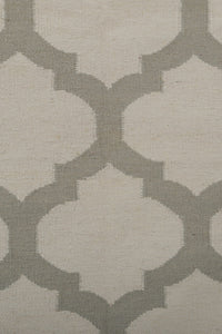 GREY MOROCCAN HAND WOVEN DHURRIE by Imperial Knots - Image 3