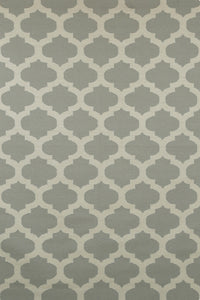 GREY MOROCCAN HAND WOVEN DHURRIE by Imperial Knots - Image 1