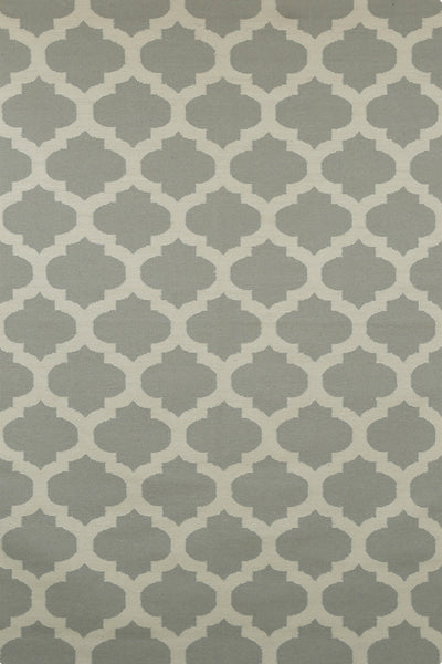 GREY MOROCCAN HAND WOVEN DHURRIE