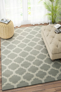 GREY MOROCCAN HAND WOVEN DHURRIE by Imperial Knots - Image 2