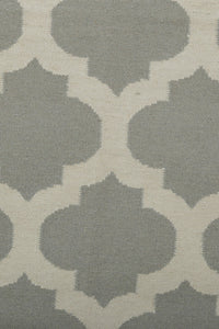 GREY MOROCCAN HAND WOVEN DHURRIE by Imperial Knots - Image 3