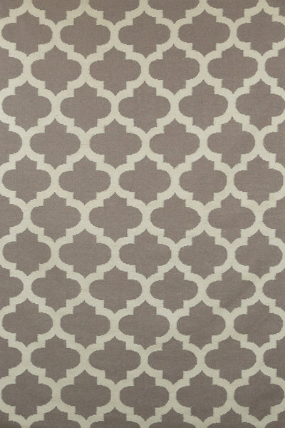 SLATE GREY MOROCCAN HAND WOVEN DHURRIE