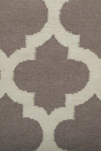 SLATE GREY MOROCCAN HAND WOVEN DHURRIE by Imperial Knots - Image 3