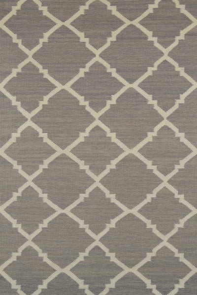 GREY MOROCCAN HAND WOVEN DHURRIE