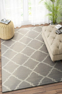 GREY MOROCCAN HAND WOVEN DHURRIE by Imperial Knots - Image 2