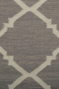 GREY MOROCCAN HAND WOVEN DHURRIE by Imperial Knots - Image 3