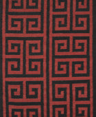 RED AND BLACK GREEK KEY HAND WOVEN DHURRIE by Imperial Knots - Image 1