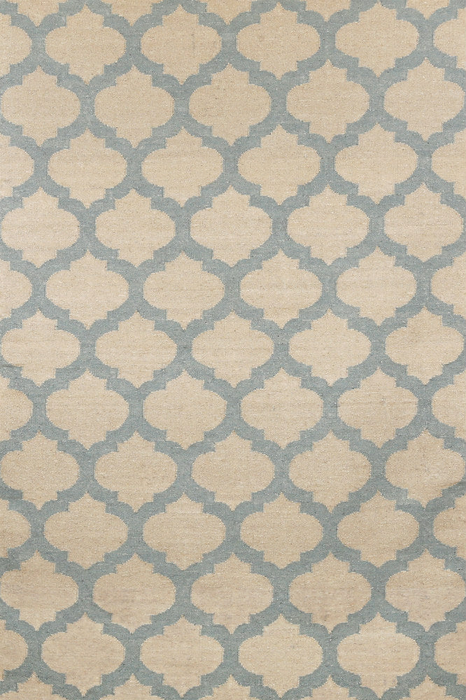 BEIGE MOROCCAN HAND WOVEN DHURRIE