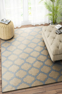 BEIGE MOROCCAN HAND WOVEN DHURRIE by Imperial Knots - Image 2