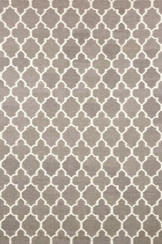 GREY MOROCCAN HAND WOVEN DHURRIE