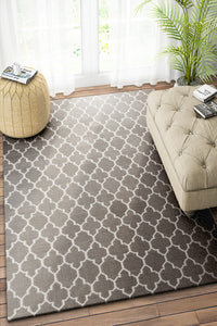 GREY MOROCCAN HAND WOVEN DHURRIE by Imperial Knots - Image 2