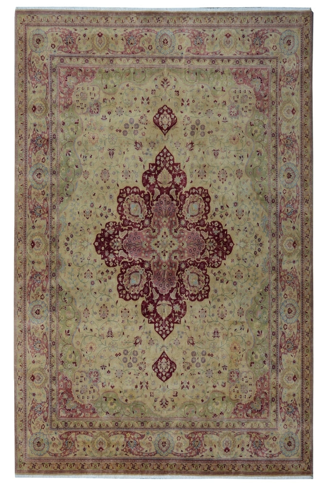 PINK PERSIAN HAND KNOTTED CARPET
