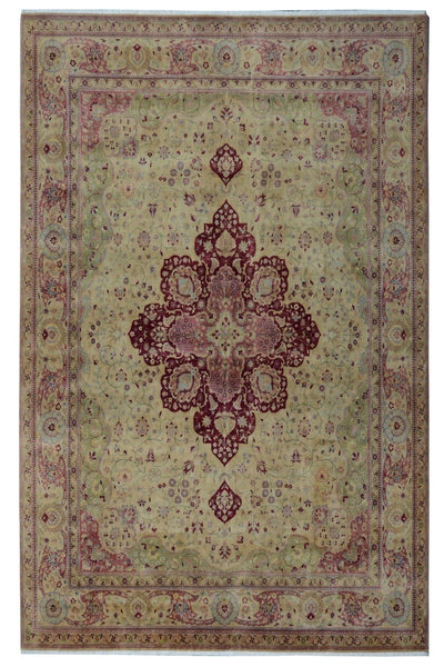 PINK PERSIAN HAND KNOTTED CARPET