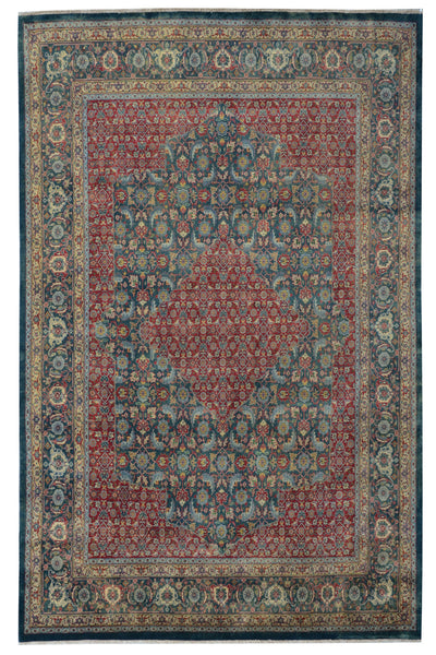 NAVY BLUE PERSIAN HAND KNOTTED CARPET