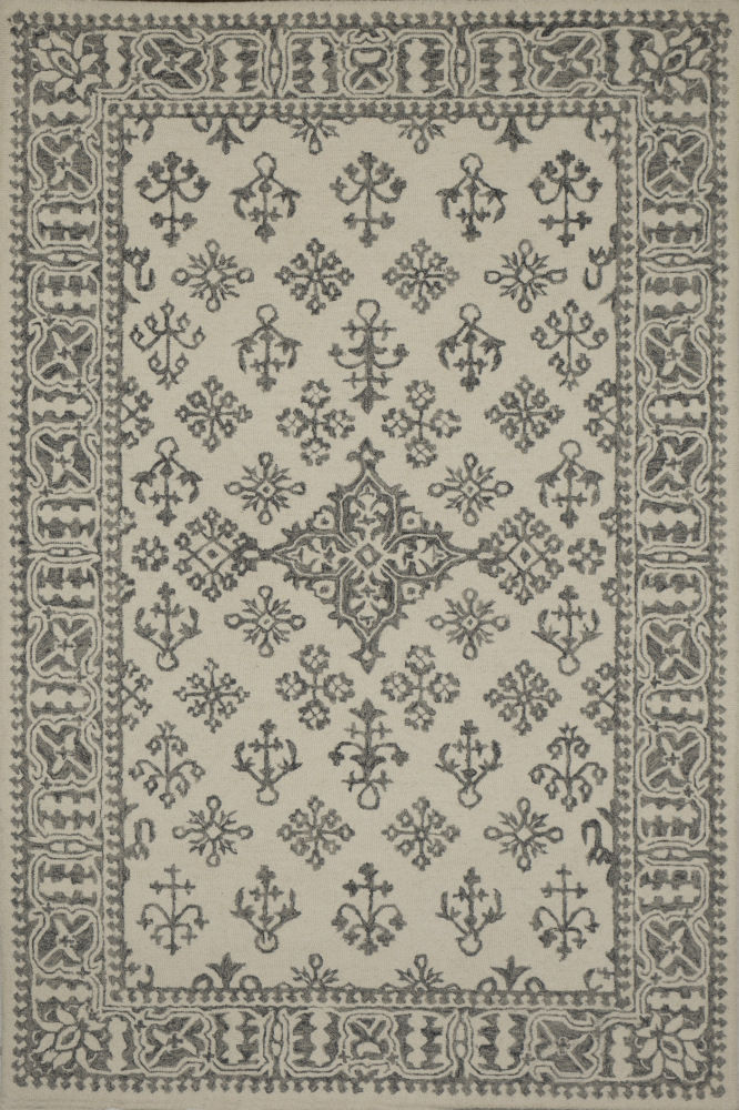 Grey Patterned Rug Traditional Hand Tufted Grey Traditional Wool Rug | BESTSELLER | Imperial Knots 3