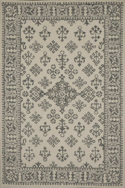 GREY TRADITIONAL HAND TUFTED CARPET