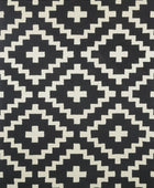 BLACK AND WHITE PIXEL HAND TUFTED CARPET