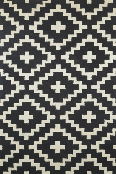 BLACK AND WHITE PIXEL HAND TUFTED CARPET