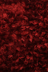 RED SHAGGY HAND MADE CARPET by Imperial Knots - Image 3