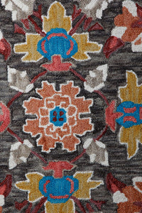 CAMEL MULTICOLOR SUZANI HAND TUFTED CARPET by Imperial Knots - Image 3