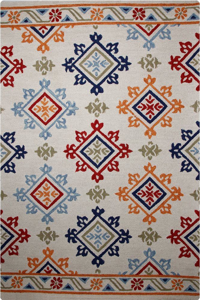 MULTICOLOR BEIGE TRADITIONAL HAND TUFTED CARPET