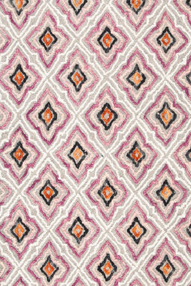 MULTICOLOR GEOMETRIC HAND TUFTED CARPET by Imperial Knots - Image 2