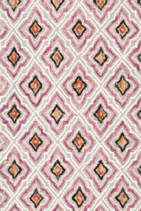 MULTICOLOR GEOMETRIC HAND TUFTED CARPET by Imperial Knots - Image 2