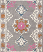 GREY MULTICOLOR TRADITIONAL HAND TUFTED CARPET - Imperial Knots