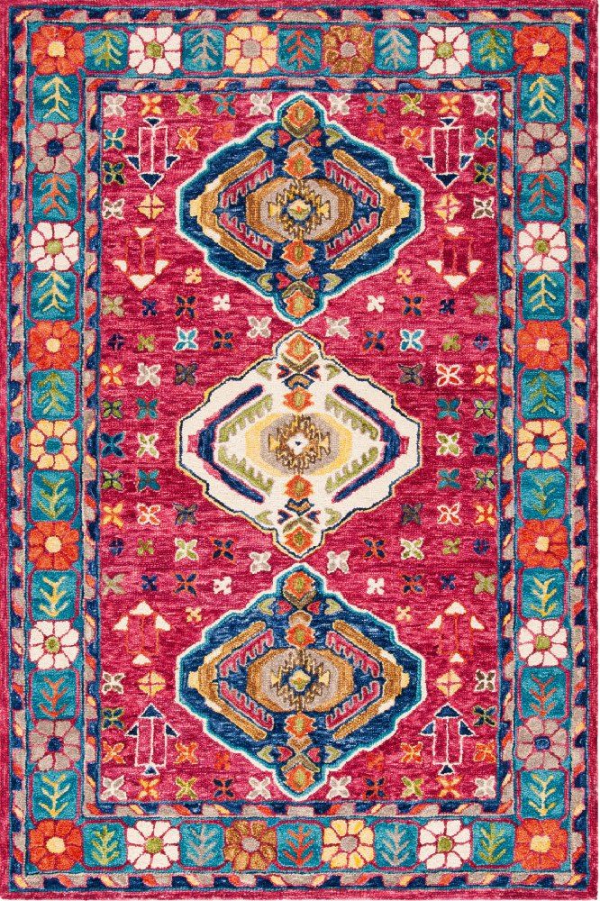 MULTICOLOR PINK TRADITIONAL HAND TUFTED CARPET