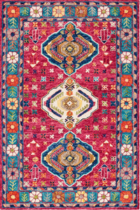 MULTICOLOR PINK TRADITIONAL HAND TUFTED CARPET by Imperial Knots - Image 1