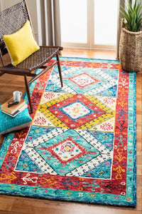 MULTICOLOR TRADITIONAL HAND TUFTED CARPET by Imperial Knots - Image 2