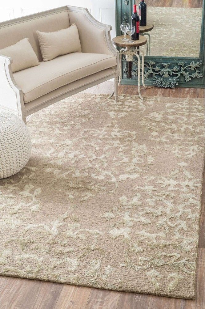 BEIGE TRADITIONAL HAND TUFTED CARPET