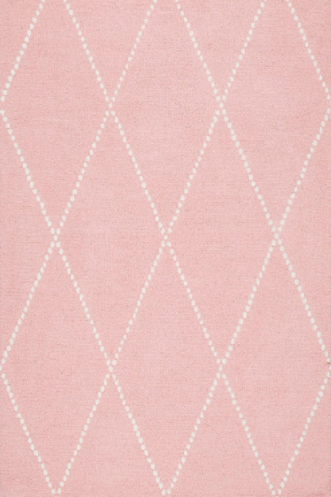 PINK GEOMETRIC HAND TUFTED RUG
