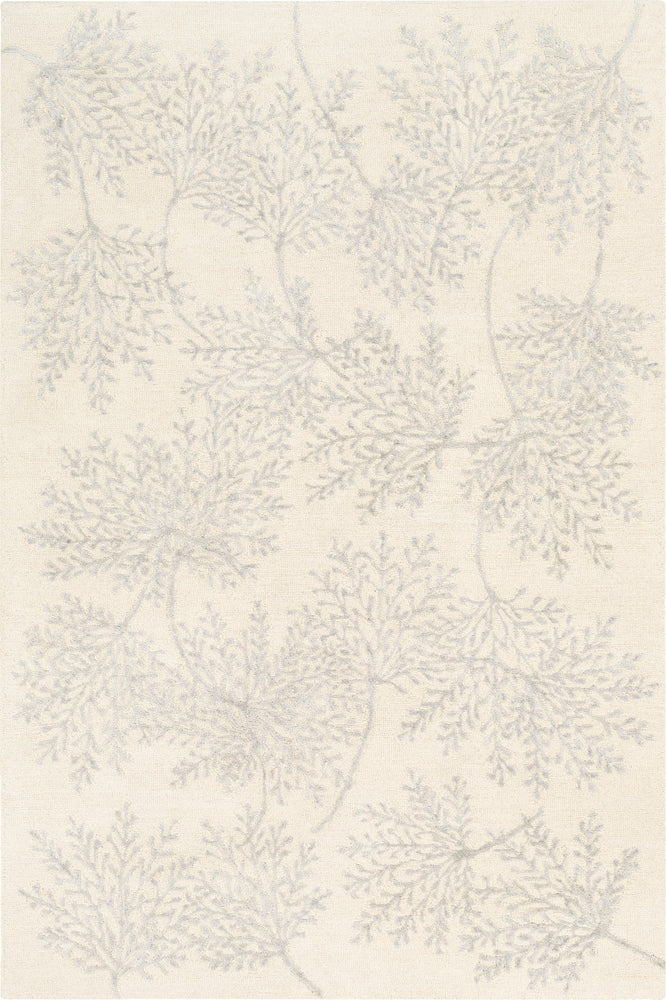 IVORY GREY BESPOKE HAND TUFTED RUG FRONT