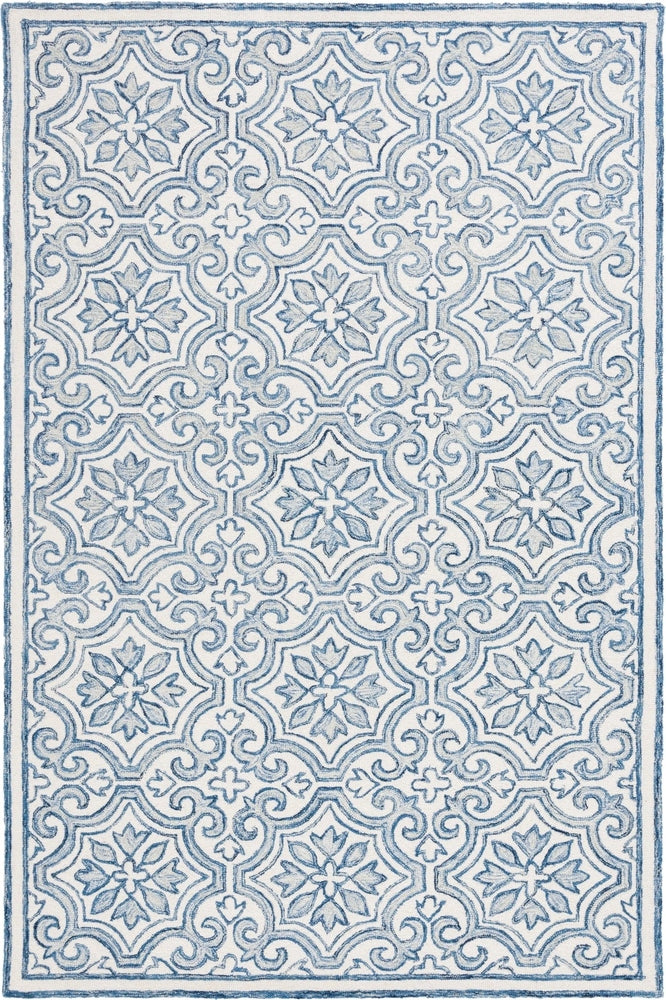 BLUE AND GREY TUDORS RUG