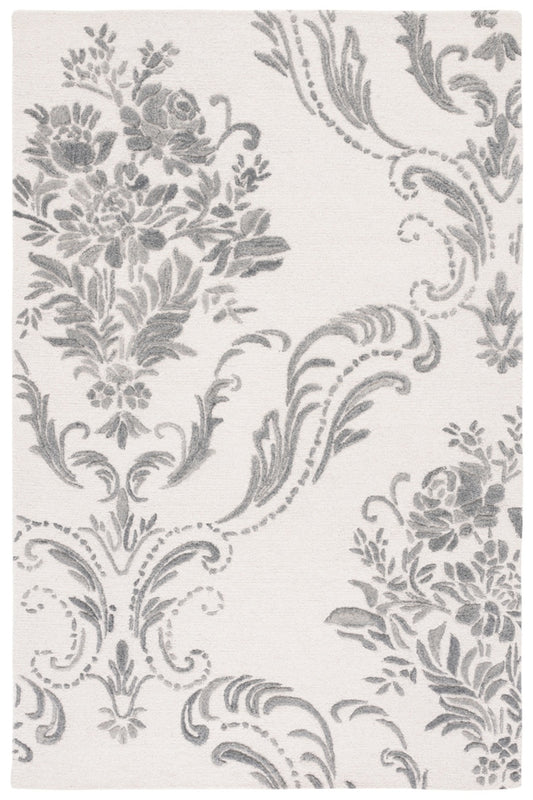 SHOP NOW | BLUE AND WHITE BESPOKE FLORAL HAND TUFTED RUG | Imperial Knots